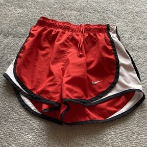 Nike Dri-Fit Women's Running Shorts Red Brief Lined Size‎ XS